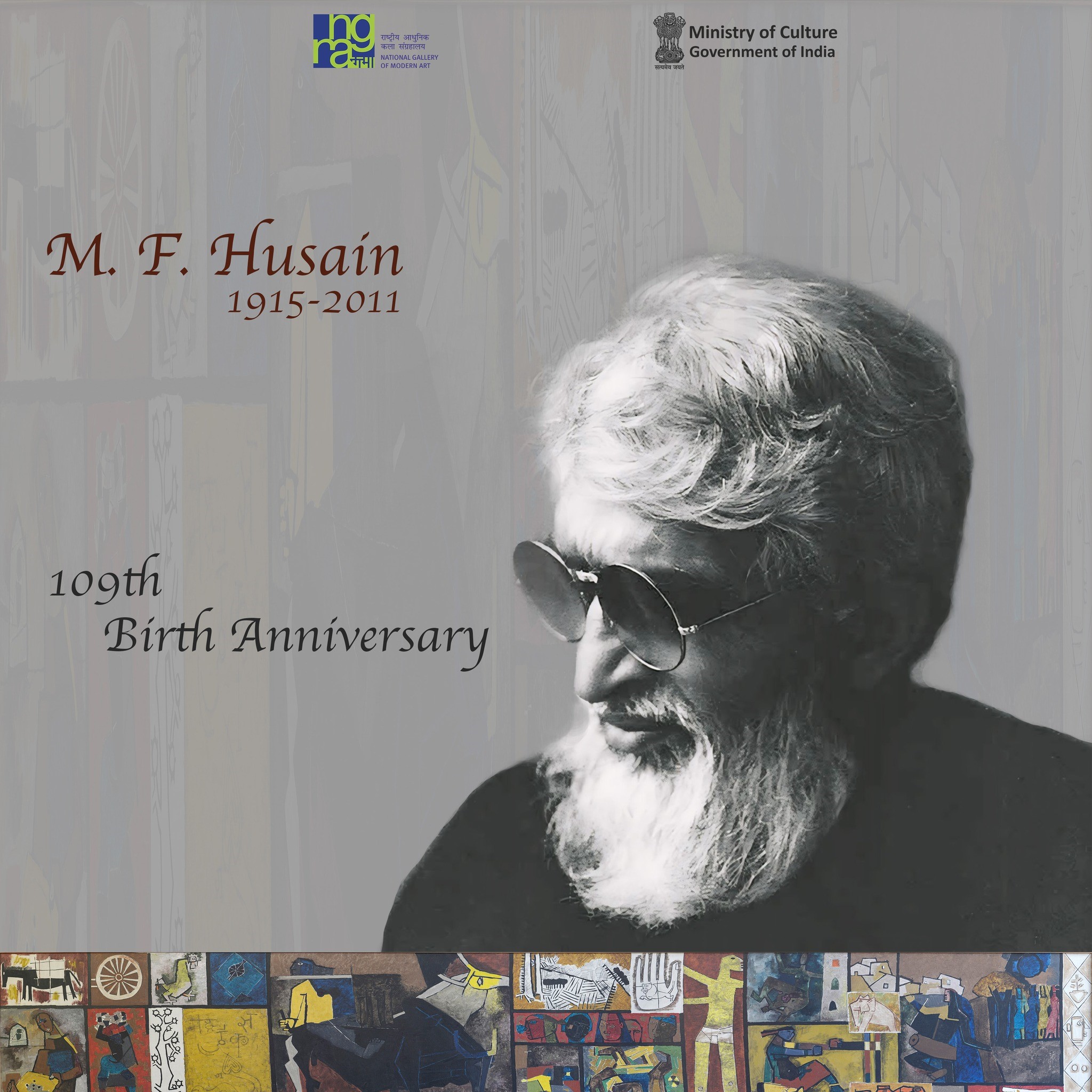 Remembers the legendary artist M. F. Husain on his birthday.