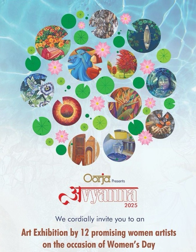 A Vibrant Art Show – “Avyanna” presented by Oorja – will be held on the 7th of March 2025 at Bangalore International Centre.